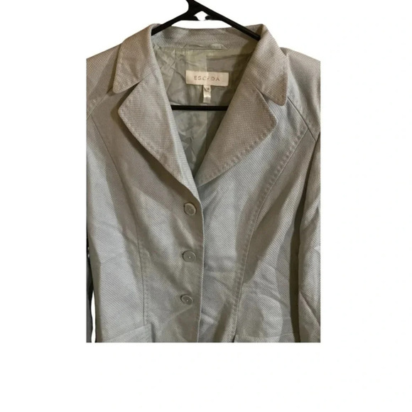 Escada Cashmere Silk Mint Green Blazer Size 38 - Picture 2 of 7